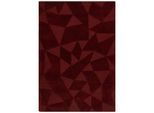 Wollteppich Hoch-Tief Rot 160 x 230 cm - DEBEN Kadima Design