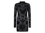 Long Sleeve Mini Dress Flock Butterfly Tattoo