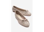 Nopos Leder Cap-Toe Ballerina