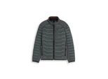TOM TAILOR Herren Lightweight Hybrid Steppjacke mit Stehkragen, grün, Uni, Gr. M