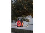 KONSTSMIDE LED-Lichterkette "Weihnachtsdeko aussen", Energieeffizienz: E (A-G), schwarz (schwarz, rot), Dioden 200 Stk. Flammen 200 Stk., Gesamtlänge 23,93m, Lichterketten, Micro LED mit Kabelaufroller, schwarz-rot, 200 warm weiße Dioden
