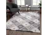 Teppich SANAT "Evra 7003", beige (creme, grau), B:120cm H:22mm L:160cm, Kunstfaser, Teppiche, Teppich, Wohnzimmer, Kurzflor, modern, auch als Läufer