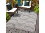 Teppich SANAT "Melissa 8004", grau, B:240cm H:10mm L:330cm, Kunstfaser, Teppiche, Teppich, Kurzflor, In -und Outdoor geeignet, Wohnzimmer