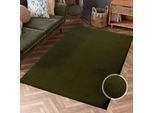 Hochflor-Teppich CARPET CITY "TOPIA 400", grün (basil), B:200cm H:21mm L:290cm, Polyester, Teppiche, Kunstfell-Teppich mit Kaninchenfell-Optik, Haptik, Schlafzimmer