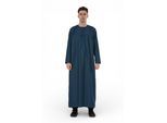 Heren Ramadan Eid Blauwe Marokkaanse Jubba Robe Djellaba Thobe - TT-008