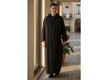Heren zwarte Eid Marokkaanse Jubba Robe Ramadan Eid Thobe LFS met capuchon - HM12