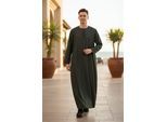 Herren grün Ramadan Eid marokkanische Jubba Robe Kaftan Djellaba Thobe LFS -TT-008