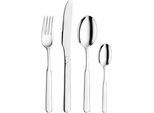 Besteck-Set PINTINOX "MILANO", silber (chromfarben, silberfarben), 16 Stk., Edelstahl 18/0, Essbesteck-Sets, in moderner und zeitloser Formgebung