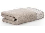 Handtuch MÖVE FOR FROTTANA "Oriental Ornaments", weiß (cashmere), B:50cm L:100cm, Walkfrottier, Obermaterial: 100% Baumwolle, Handtücher, pflegeleichte Qualität, Made in Germany