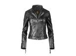 Lederjacke APPLE OF EDEN "Apple of Eden Lederjacke AOE-101", Damen, Gr. 36, schwarz, Obermaterial: 100% Lammleder LEL. Futter: 100% Polyester PES., Rundhals, Jacken, aus hochwertigem Leder