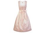 Dirndl SPIETH & WENSKY "Harvey", Damen, Gr. 38, N-Gr, rosa, Obermaterial: 100% Polyester PES. Futter: 95% Polyester PES. 5% Baumwolle CO., festlich, regular fit, Kleider, mit Reißverschluss und Blümchen-Anhänger