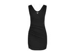 Abendkleid NICOWA "MICARO", Damen, Gr. 34, N-Gr, schwarz, Obermaterial: 95% Polyester PES. 5% Elasthan EL., regular fit, V-Ausschnitt, Kleider Abendkleid, mit NCW- Monogram Anhänger