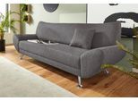 3-Sitzer HOME AFFAIRE "Saltare elegant & komfortabel, toller Designfuß, bequem, Breite 205cm", grau (dunkelgrau), B:205cm H:78cm T:82cm, Kunstleder SOFTLUX;Luxus-Microfaser ALCAZAR (100% Polyester);Feinstruktur (100% Polyester), Sofas, 3-Sitzer