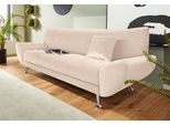 3-Sitzer HOME AFFAIRE "Saltare elegant & komfortabel, toller Designfuß, bequem, Breite 205cm", beige (creme), B:205cm H:78cm T:82cm, Kunstleder SOFTLUX;Luxus-Microfaser ALCAZAR (100% Polyester);Feinstruktur (100% Polyester), Sofas, 3-Sitzer