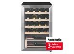 HANSEATIC Weinkühlschrank "HWC20FCBH-2", Energieeffizienz: F, silber (schwarz), B:43cm H:69cm T:47cm, Weinkühlschränke, inkl. 3 Jahre Herstellergarantie, Weinkühlschrank, Topseller