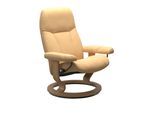 Relaxsessel STRESSLESS "Consul", gelb, B:76cm H:100cm T:71cm, Sessel, Relaxsessel, mit Classic Base, Größe M, Gestell Eiche