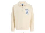 Jack & Jones Jprbluaiden half zip sweat ecru