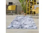 Hochflor-Teppich CARPET CITY "TOLEDO500", grau, B:200cm H:27mm L:290cm, Polyester, Teppiche, besonders weich, 3D-Effekt, Uni-Farben