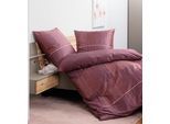 Bettwäsche JANINE "Mako-Satin98125 06", orange (beere orange), B/L: 155cm x 200cm, 1 Stk., 1 Stk., Mako-Satin, B/L: 80cm x 80cm, Mako-Satin, Obermaterial: 100% Baumwolle, Bettwäsche, Bettwäsche, mit Reissverschluss