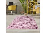 Hochflor-Teppich CARPET CITY "TOLEDO500", pink, B:160cm H:27mm L:230cm, Polyester, Teppiche, besonders weich, 3D-Effekt, Uni-Farben