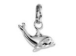 Kettenanhänger OSTSEE-SCHMUCK "Ostsee-Schmuck Anhänger Delfin Anhänger Delfin", weiß, Schmuckanhänger, Damen, 13 x 12mm, Silber 925 (Sterlingsilber), 0,8 g, Kettenanhänger