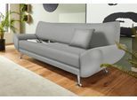3-Sitzer HOME AFFAIRE "Saltare elegant & komfortabel, toller Designfuß, bequem, Breite 205cm", grau, B:205cm H:78cm T:82cm, Kunstleder SOFTLUX;Luxus-Microfaser ALCAZAR (100% Polyester);Feinstruktur (100% Polyester), Sofas