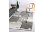 Teppich THE CARPET "Pearl", grau, B:80cm H:11mm L:140cm, Polypropylen, Teppiche, Teppich, moderner dichter Wohnzimmer Teppich Konturenschnitt