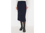 Midirock CECIL, Damen, Gr. L (42), urban dunkelblau, Stoff, 33% Polyester, 31% Polyacryl, 24% Baumwolle, 12% Nylon, unifarben, normal wadenlang, Röcke, mit Schlitz