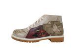 Schnürboots DOGO "Shortcut Boots Hedge-Hug Damen Stiefeletten, Shortcut Boots", Damen, Gr. 40, Normalschaft, grau, Lederimitat, Schuhe Schnürboots, Handgefertigt