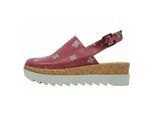 Clog DOGO "Akita Cat Of Grace Damen Sandalen", Damen, Gr. 39, Normalschaft, rot, Lederimitat, Schuhe Clog Sommerschuh, Handgefertigt