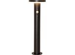 LED Solarleuchte "Solar-Wegleuchte Valletta", schwarz, B:15,5cm H:50cm L:15,5cm T:15,5cm Ø:15,5cm, PARFORCE TRADITIONAL HUNTING, Leuchten, 3 Lichtmodi, PIR-aktivierte 800 lm, stetig mit 60 lm, Dämmerungssensor