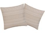 Kissenbezüge OTTO HOME "Toscana Kissenbezug", beige (natur), B:50cm L:50cm, Mischgewebe, Obermaterial: 80% Baumwolle, 10% Polyacryl, 10% Polyester, Kissenbezüge, passend zur Tagesdecke Toscana, in Größe 50x50 cm