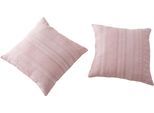 Kissenbezüge OTTO HOME "Toscana Kissenbezug", rosa, B:50cm L:50cm, Mischgewebe, Obermaterial: 80% Baumwolle, 10% Polyacryl, 10% Polyester, Kissenbezüge, passend zur Tagesdecke Toscana, in Größe 50x50 cm