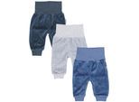 Jogginghose TUPTAM "Hose Baby Jungen Nicki Hose Jogginghose 3er Pack", Jungen, Gr. 92, N-Gr, blau (graphit, melange grau, jeans), Obermaterial: 77% Baumwolle CO. 23% Polyester PES., Hosen Jogginghose