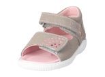 Sandale PEPINO BY RICOSTA "Tiana WMS: mittel", Mädchen, Gr. 22, tundra, rosa, Leder, Lederimitat, bestickt, Schuhe Sandale, Babyschuh, Sandale mit Stickerei, Größenschabole zum Download