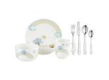 Villeroy & Boch Kindergeschirrset Walk Elephant, Mehrfarbig, Keramik, Elefant, 13.5x24x26.5 cm, lebensmittelecht, schadstofffrei, wiederverwertbar, Füttern, Kindergeschirr