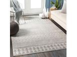 Teppich LIVABLISS "MYKONOS", weiß, B:200cm H:8mm L:275cm, Kunstfaser, Teppiche, Teppich, Skandi Design, Modern Boho Kurzflor Wohnzimmerteppich, Schlafzimmer