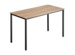tectake Schreibtisch, Natur, Holzwerkstoff, Rechteckig, 60x75.5x120 cm, Arbeitszimmer, Schreibtische, Bürotische
