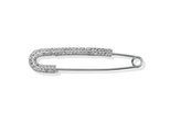 Anstecknadel "Schmuck Geschenk Kupfer Ansteckschmuck Brosche", silber (silberfarben, kristallweiß, kristallweiß), ANISTON JEWELRY & WATCHES, Broschen, Damen, Kupfer
