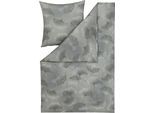 Bettwäsche ESTELLA "ISABELLA", grün (oliv), B/L: 155cm x 220cm, 1 Stk., 1 Stk., Mako-Interlock-Jersey, B/L: 80cm x 80cm, 2 Stk., Mako-Interlock-Jersey, Obermaterial: 100% Baumwolle, Bettwäsche, Bettwäsche, ABSOLUT BÜGELFREI