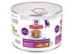 Hill's Science Plan Nassfutter Hund, Sensitive Stomach & Skin, Small & Mini Adult, mit Truthahn 12x200 g