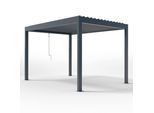 Pergola freistehend, Aluminium, mit Lamellendach, Anthrazitgrau RAL 7016, 4 Pfosten, individuell konfigurieren