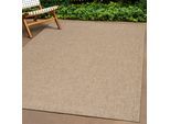 Teppich THE CARPET "Kansas", beige (natur), B:80cm H:1mm L:150cm, Polypropylen, Teppiche, Teppich, moderner robuster In und Outdoor Teppich Jute Look