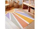Kinderteppich AYYILDIZ TEPPICHE "PLAY 2020", bunt (multi), B:80cm H:8mm L:120cm, Polyamid, Teppiche, Kinderteppich, rutschhemmend, farbenfroh Motiv Sonne, Kurzflor