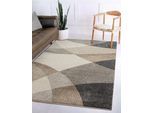 Teppich THE CARPET "Pearl", beige, B:80cm H:11mm L:140cm, Polypropylen, Teppiche, Teppich, moderner dichter Wohnzimmer Teppich Konturenschnitt