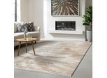 Designteppich THE CARPET "Nuvra", beige, B:230cm H:15mm L:160cm, Polypropylen, Teppiche, abstrakt