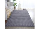 Hochflor-Teppich AYYILDIZ TEPPICHE "AMBIANCE 5110", grau, B:140cm H:25mm L:200cm, Polyester, Teppiche, Läufer / Besonders weich / Dicker Flor / Pflegeleicht