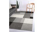 Teppich THE CARPET "Pearl", grau, B:80cm H:11mm L:140cm, Polypropylen, Teppiche, Teppich, moderner dichter Wohnzimmer Teppich Konturenschnitt