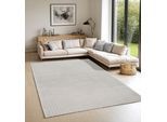 Teppich THE CARPET "Elisa", grau, B:240cm H:12mm L:340cm, Polyester, Polypropylen, Teppiche, Teppich, moderner Wohnzimmer Teppich, hohe Flordichte und angenehm weich