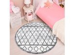Teppich CARPET CITY "YOUNG964", grau, H:11mm Ø:160cm, Polypropylen (PP), Teppiche, Teppich, Moderner Jugend- Kinder Teppich, ideal für Jugendzimmer